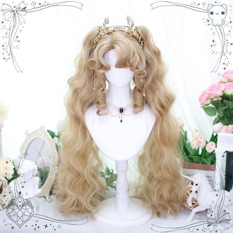 Long Hair |  Oil Painting Style Double Ponytail Natural Wig Yv476015