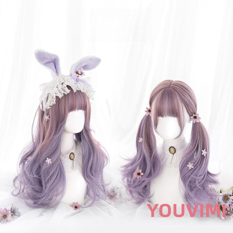 Long Hair |  Purple Gradient Long Curly Wig Yv476053