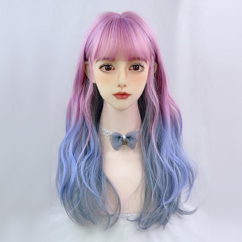 Long Hair |  Unicorn Pink Blue Gradient Wig Yv30222