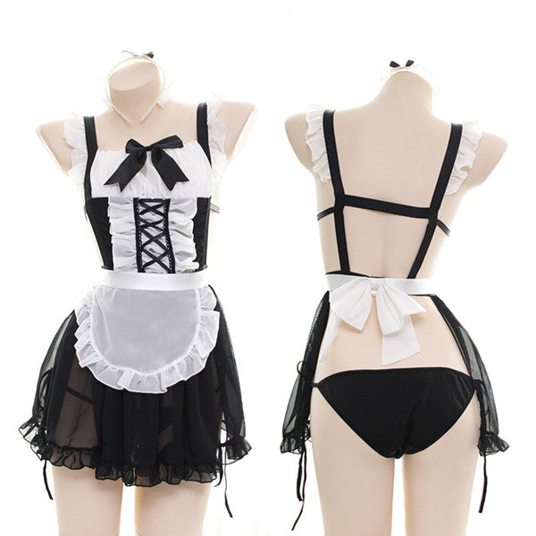 Maid |  Bow Lace Maid Nightdress Set Yv42603