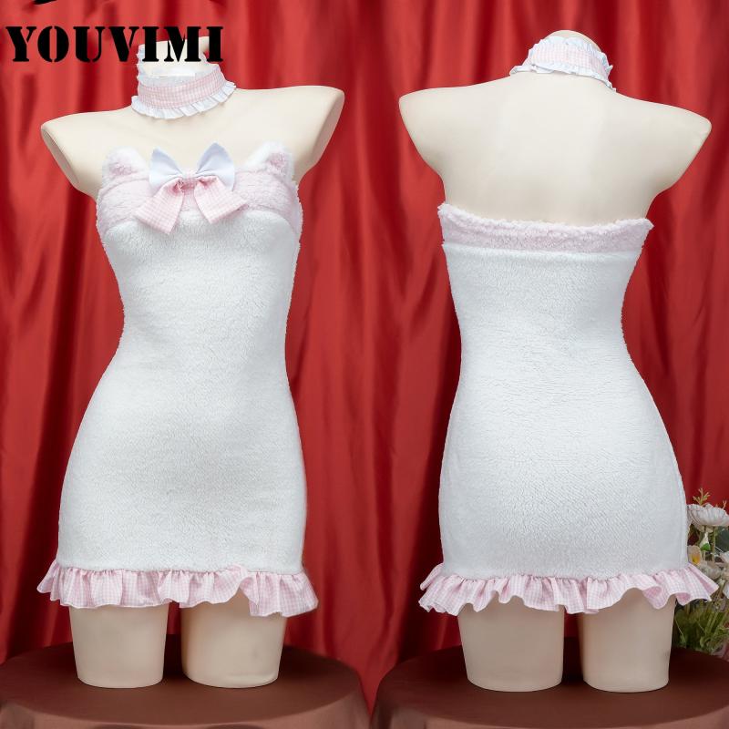 Maid |  Plush Bear Bow Dress  Yv50541