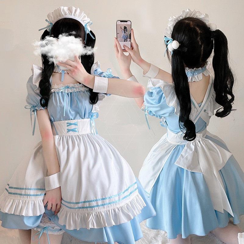 Maid |  Powder Blue Lolita Maid Outfit Yv43989