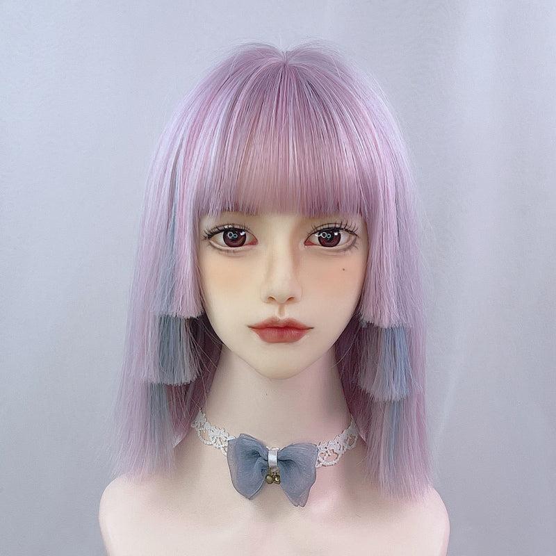 Medium Long Hair |  Lolita Purple Short Wig Yv30223