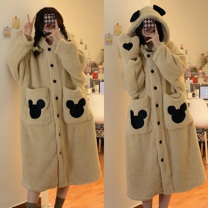 Pajamas |  Cute Bear Print Nightdress Yv31442