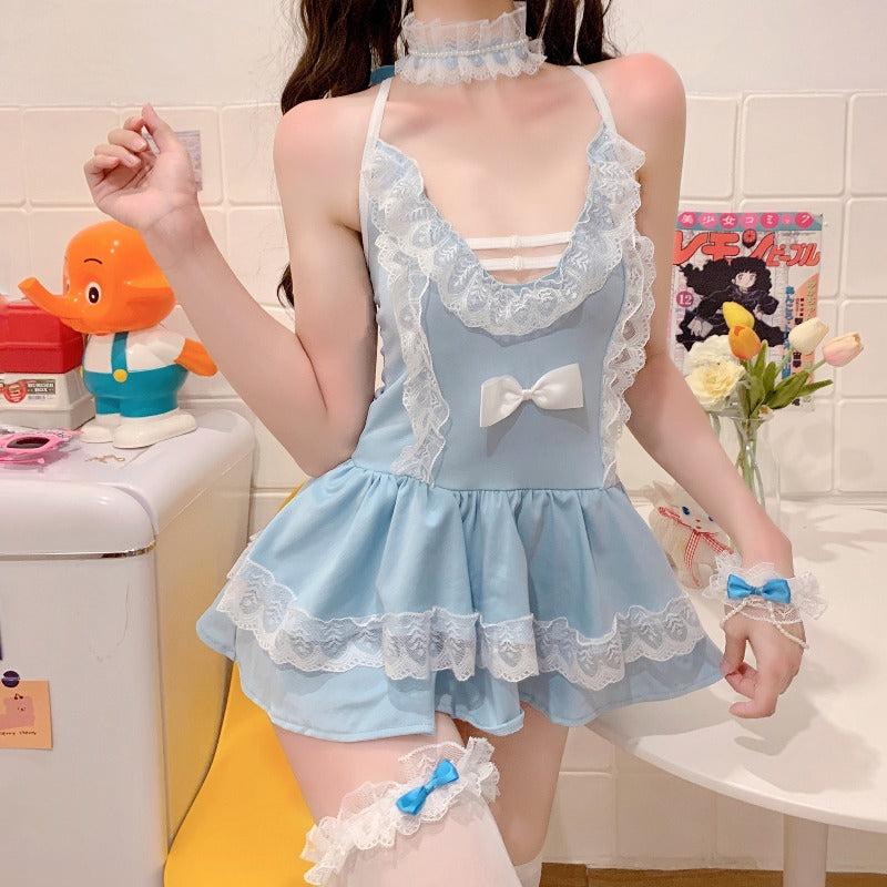 Pajamas |  Jfashion Lace Blue Pajamas Yv43998