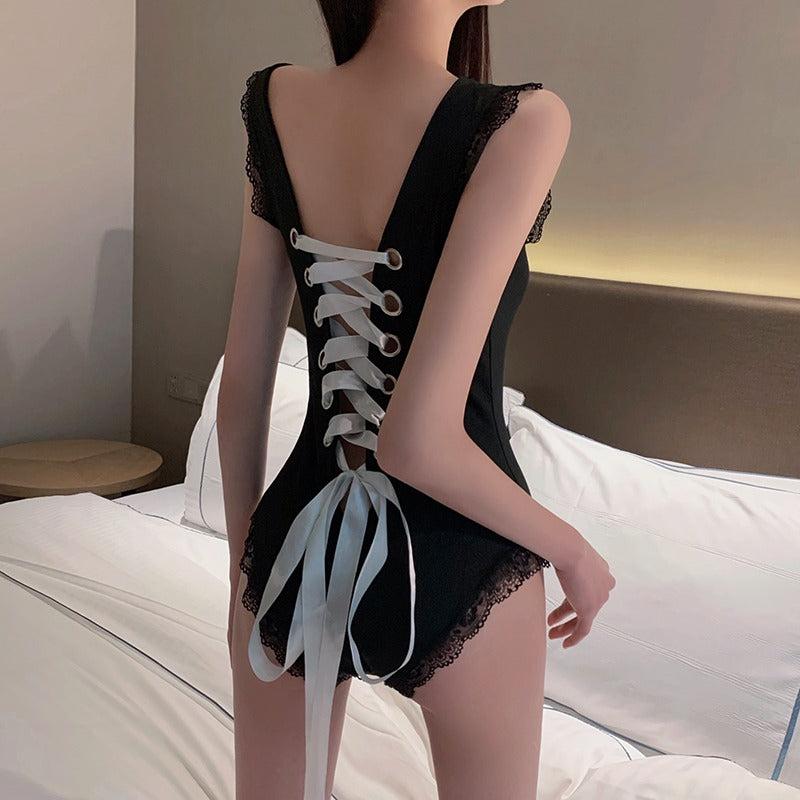 Pajamas |  Sexy Strappy One-Piece Pajamas Yv31092