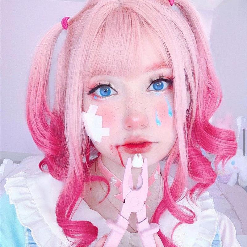 Short Hair |  Harajuku Pink Wig Yv42917