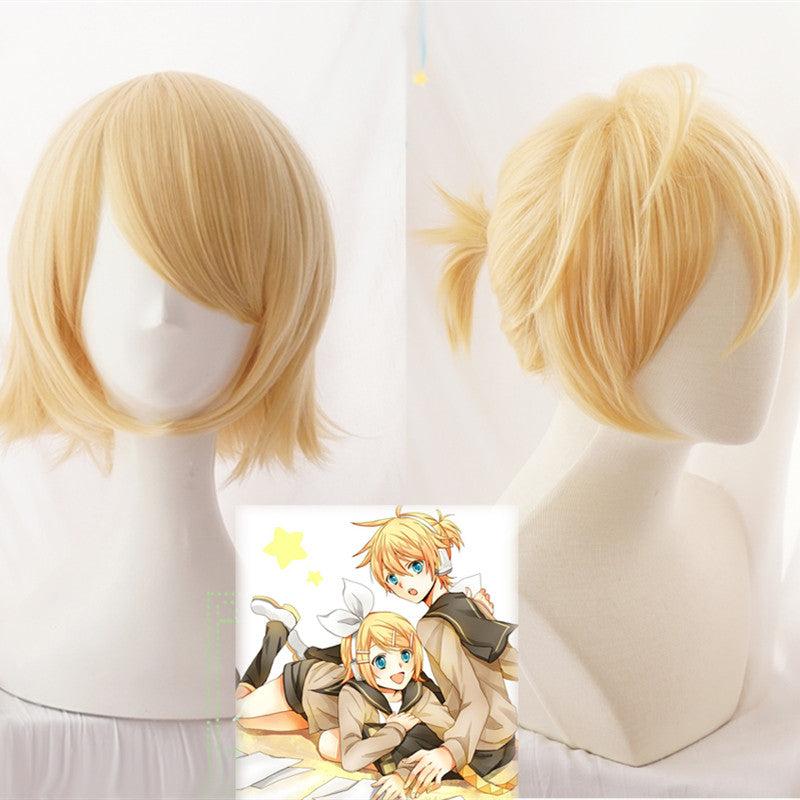 Short Hair |  Kagamine Rin/Len Cosplay Gold Wig Yv43457