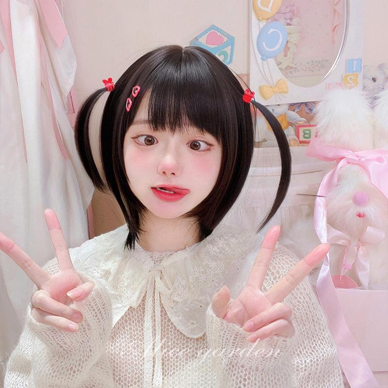 Straight Hair |  Cute Lolita Short Hair Black Wig Yv47128