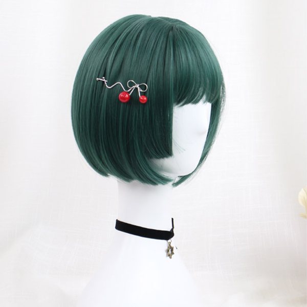 Straight Hair |  Cute Polaris Green Short Wig Yv42478