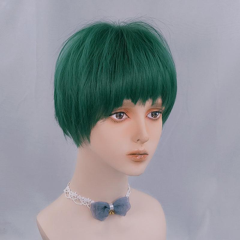 Straight Hair |  Handsome Green Short Wig Yv42913