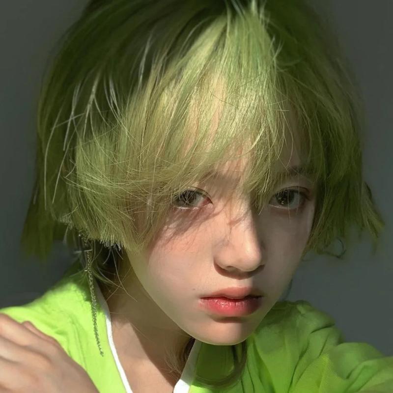 Straight Hair |  Handsome Green Short Wig Yv44413