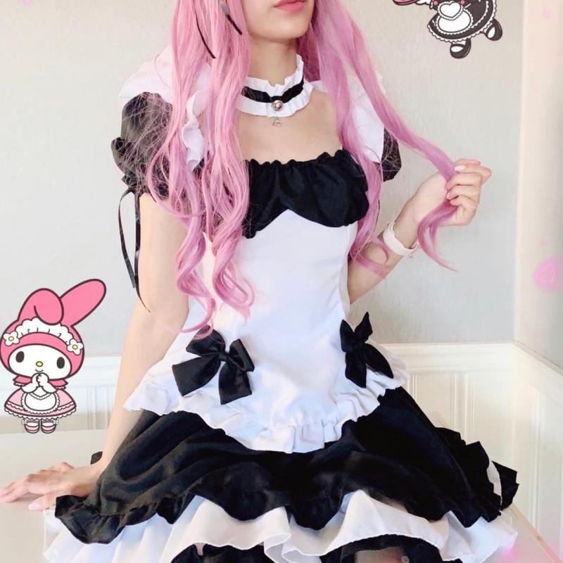 Maid |  Cosplay Bow Maid Dress Suit Yv43769