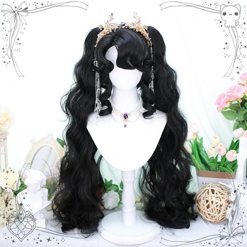 Long Hair |  Lolita Black Double Ponytail Natural Wig Yv476055