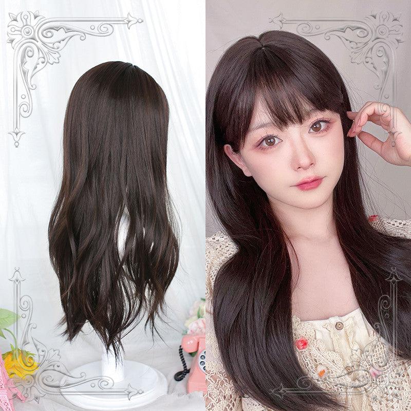 Long Hair |  Lolita Brown Long Curly Wig T44