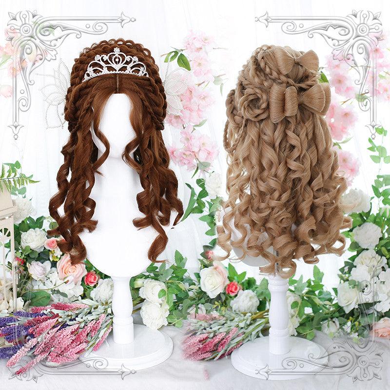 Long Hair |  Lolita Roman Roll Styling Wig + Crown Yv30689