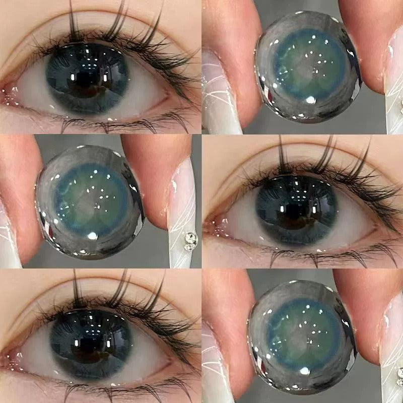 6 Months |  Blue Green Contact Lenses (Two Pieces) Yv31803