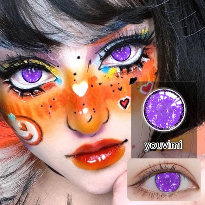 6 Months |  Cosplay Purple Contact Lenses (Two Pieces) Yv31209