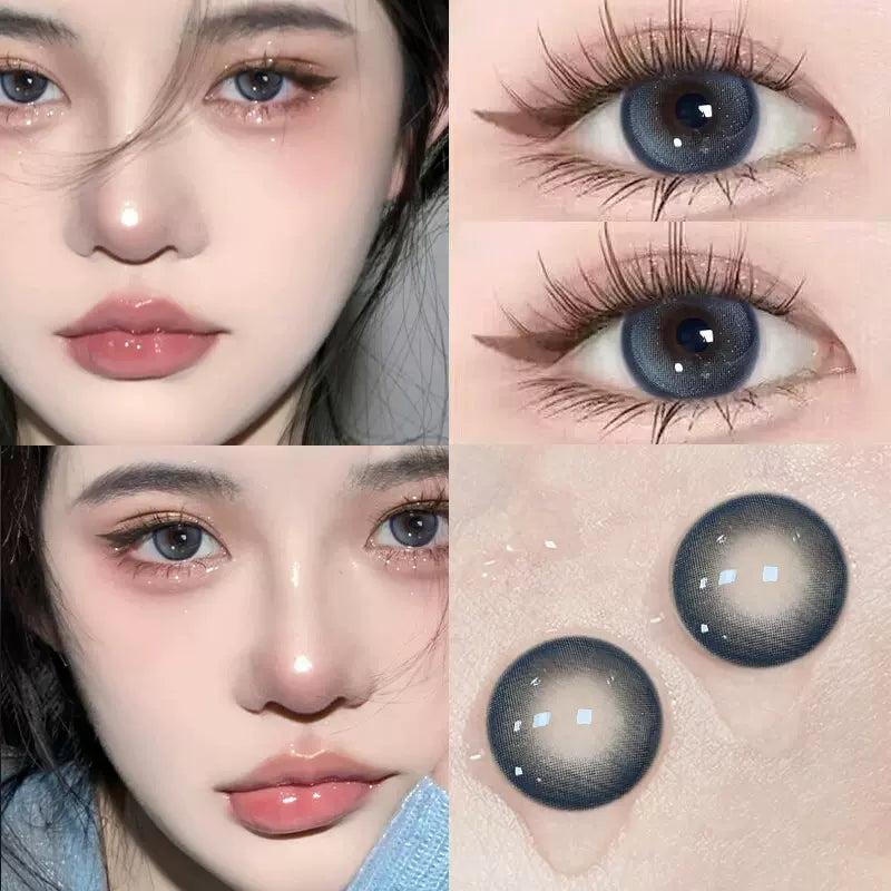 6 Months |  Ice Crystal Blue Contact Lenses (Two Pieces) Yv47230