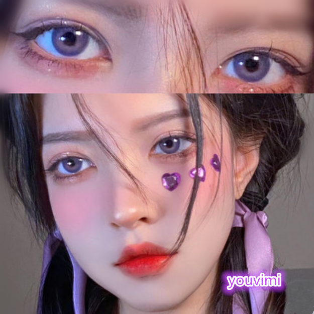 6 Months |  Purple Contact Lenses (Two Pieces) Yv30337