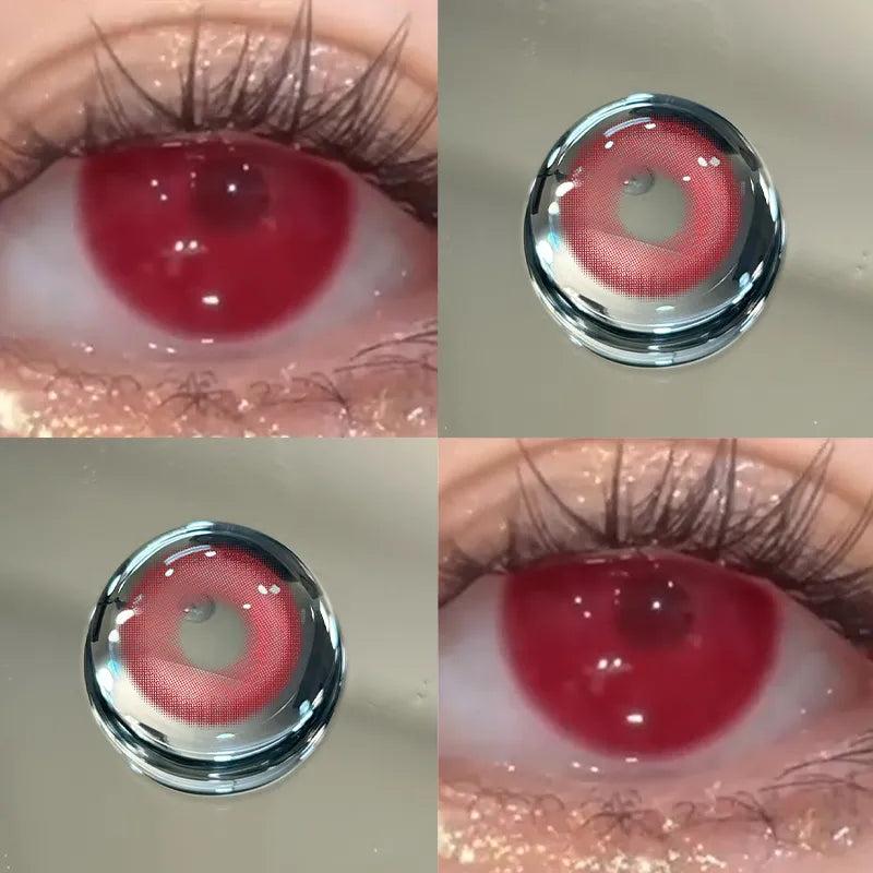 6 Months |  Red Contact Lenses (Two Pieces)  Yv32032